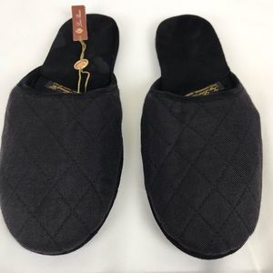 LORO PIANA Black Cashmere Pantofola Slippe…